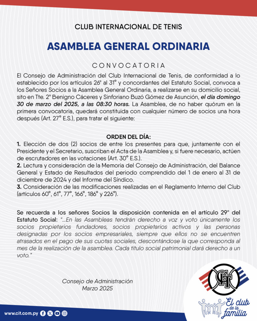 Convocatoria asamblea